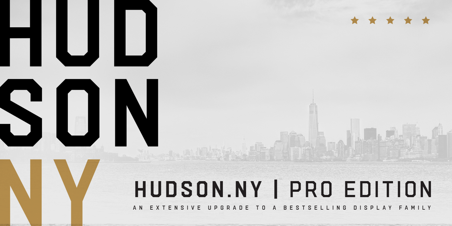 Beispiel einer Hudson NY Pro Slab-Schriftart #1